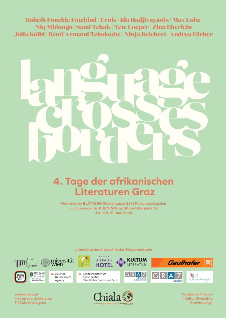 Plakat für die Tage der afrikanischen Literaturen